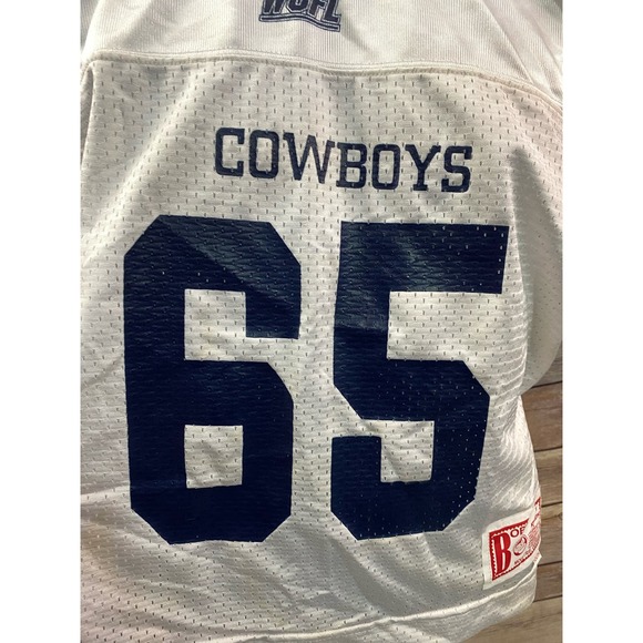Dallas Cowboys Jersey Youth Large #65 Short Sleeve Football White Blue - Picture 11 of 11